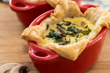 Pilz-Pastetli mit Lauch