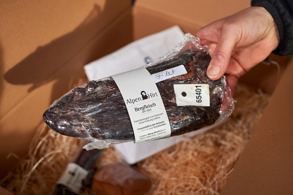 Trockenfleisch ohne Pökelsalz von Alpenhirt.